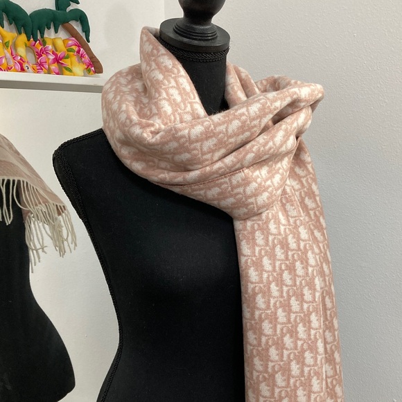 Dior Blush Pink Monogram Scarf - Picture 2 of 5